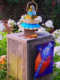 Painting in the garden of a Belgian friend, 2022