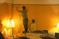 Preparation of the Exposition at the Café Bilderbuch, Berlin, Germany