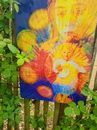 Painting in the garden of a Belgian friend, 2020