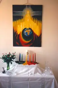 Painting "The Blessing", with a spring ritual, March 1989