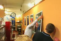 Preparation of the Exposition at the Café Bilderbuch, Berlin, Germany