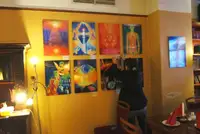 Preparation of the Exposition at the Café Bilderbuch, Berlin, Germany