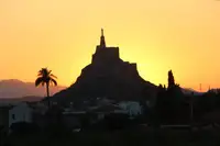 View of a statue of Christ from the farmhouse of my friends near Murcia, Southern Spain, May 2024