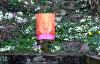 A painting in the garden, 14 April 2013