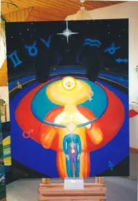 Levels of the Logos, the picture on the easel, after finishing the painting February 1990.