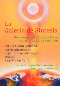 Inauguration of the Gallery of Synthesis, Murcia, Spain, 4 May 2025. Announcement poster